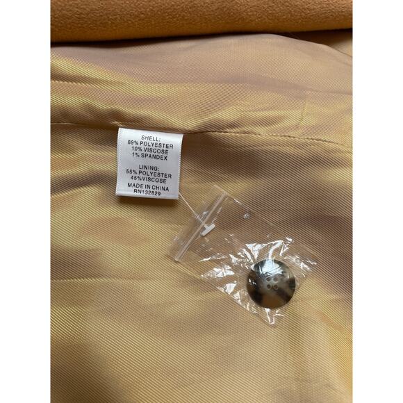 Revolve L'Academie Tyler Long Camel Coat Large, Leopard Patch - Picture 6 of 6